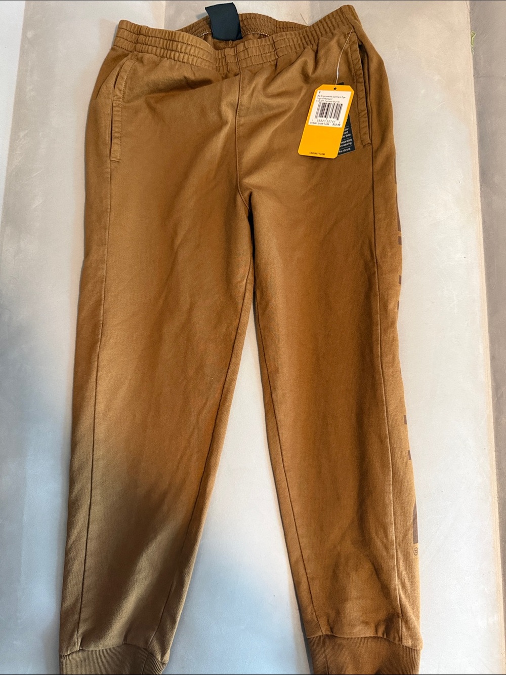 Kids Brown Jogger Pants - Casual Elastic Waist